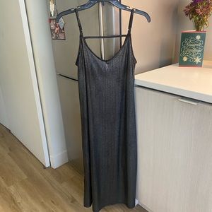 boutique midi shimmer slip dress